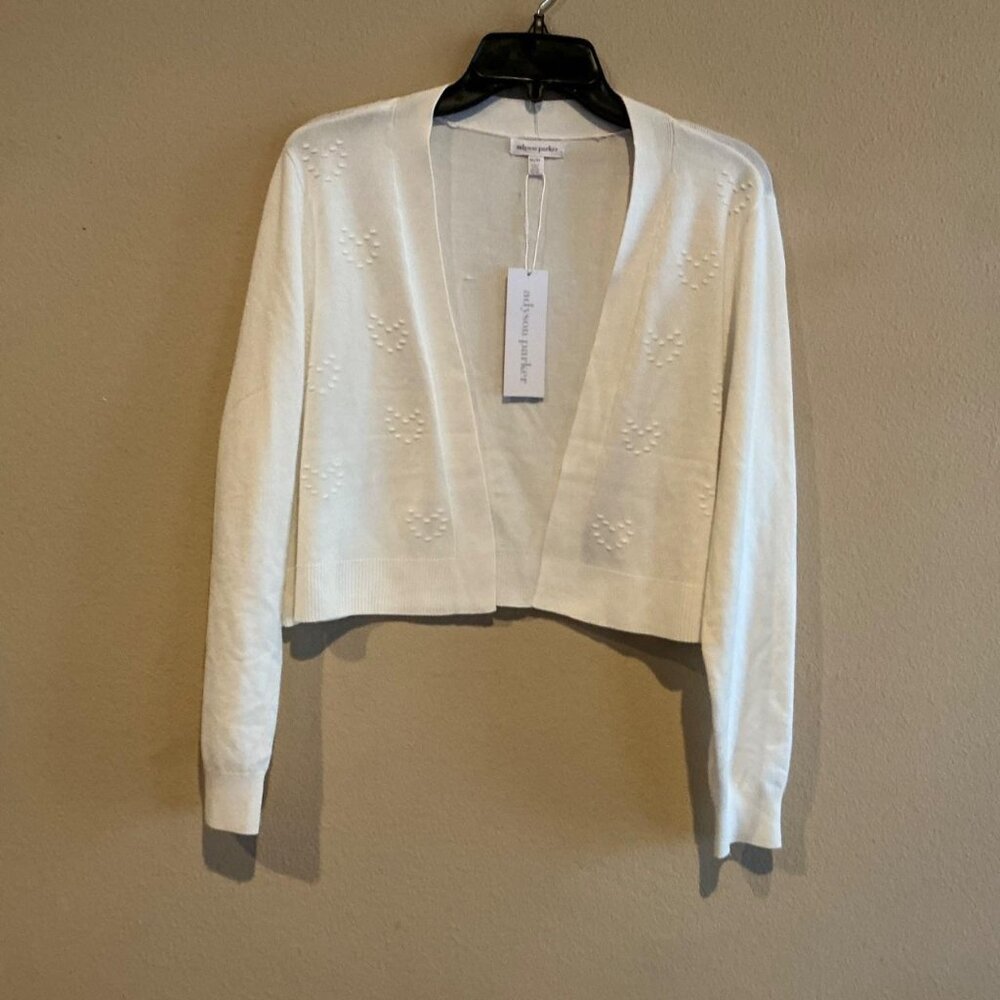 Adyson Parker Women's Cream and White Cardigan, Size M (NWT)